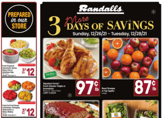 Randalls Weekly Ad Dec 26 – Dec 28, 2021
