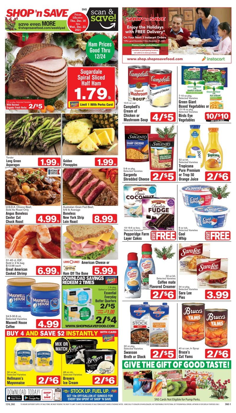 Stop & Shop Ad For This Week SHOP 'n SAVE Weekly Ad Dec 16 – Dec 22, 2021