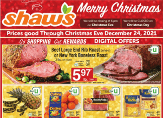 Shaw’s Weekly Ad Dec 17 – Dec 24, 2021 (Christmas Promotion Included)