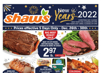 Shaw’s Weekly Ad Dec 26 – Dec 30, 2021