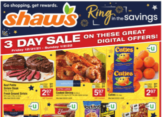 Shaw’s Weekly Ad Dec 31, 2021 – Jan 06, 2022