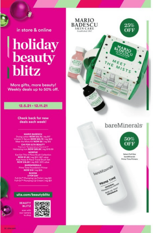Ulta Beauty Weekly Ad Dec 05 Dec 11, 2021