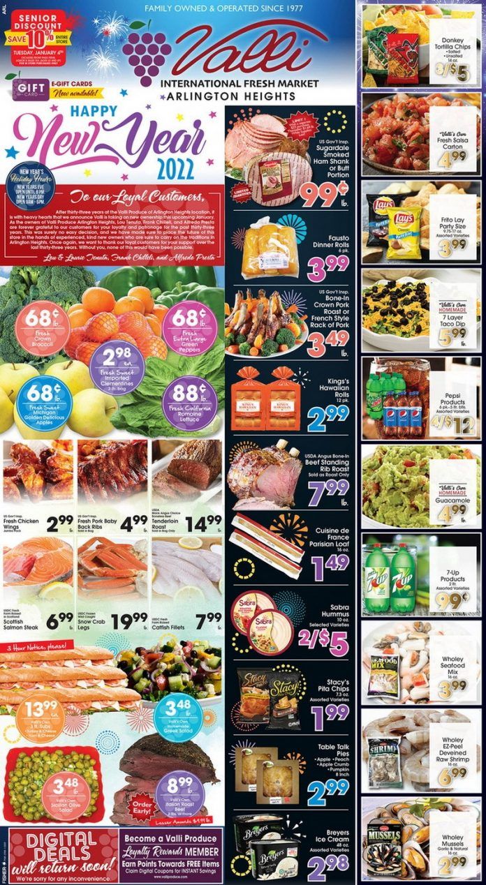 Valli Produce Weekly Ad Dec 29, 2021 Jan 04, 2022
