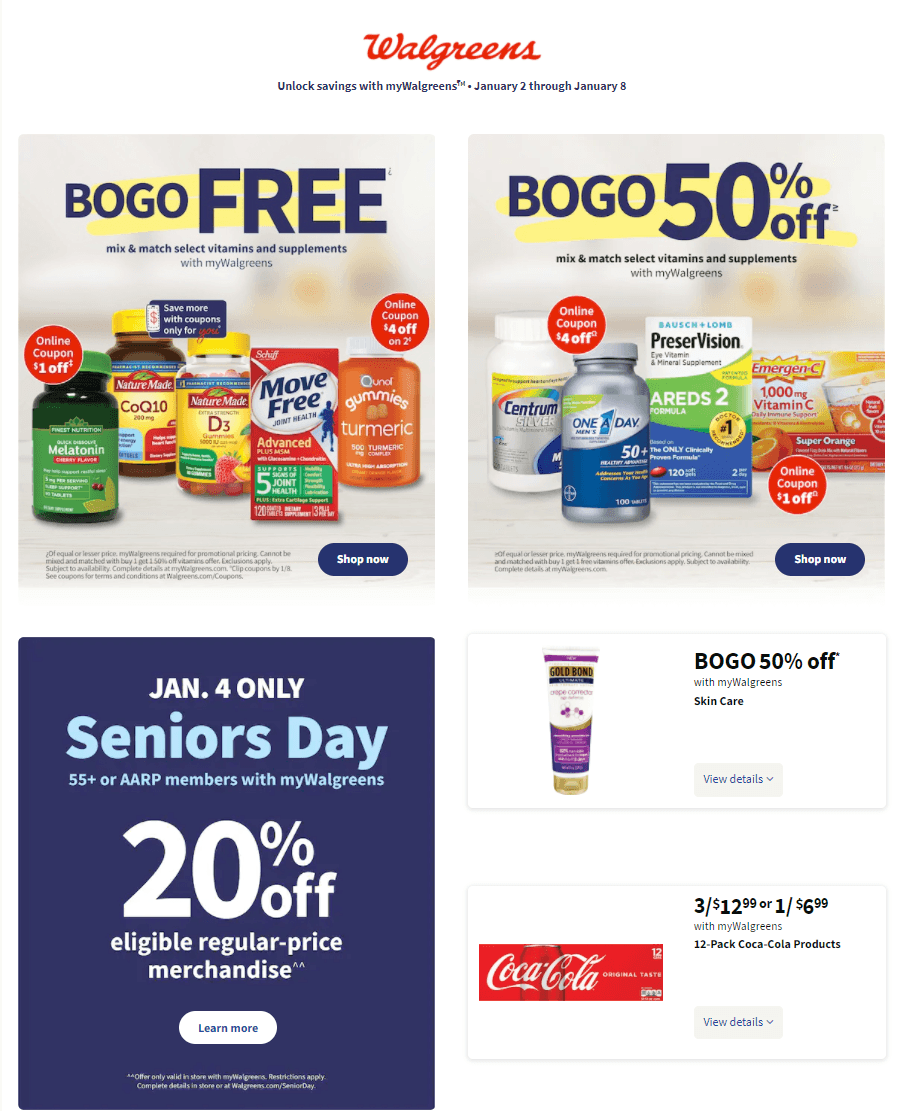 Walgreens Weekly Ad Jan 02 – Jan 08, 2022