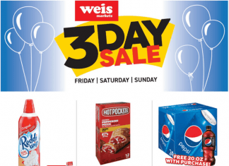 Weis Markets Three Days Sale Dec 03 – Dec 05, 2021