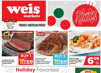 Weis Markets Weekly Sale Dec 09 – Dec 16, 2021