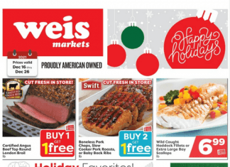 Weis Markets Weekly Ad Dec 16 – Dec 26, 2021