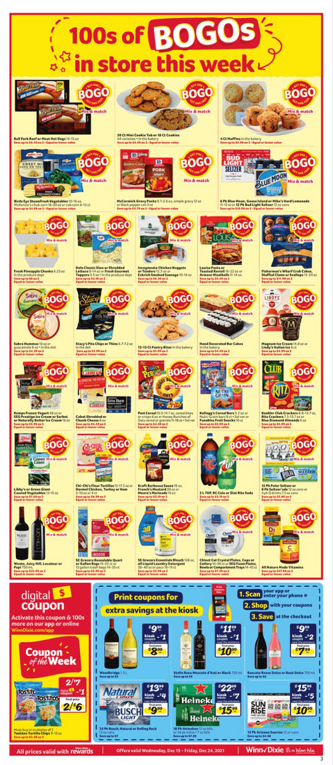 Winn-Dixie Weekly Ad Dec 15 – Dec 24, 2021
