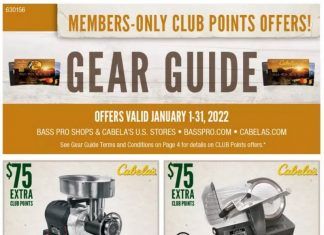 Bass Pro Shops Gear Guide Sale Jan 01 – Jan 31, 2022