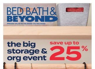 Bed Bath & Beyond Weekly Ad Jan 18 – Jan 30, 2022