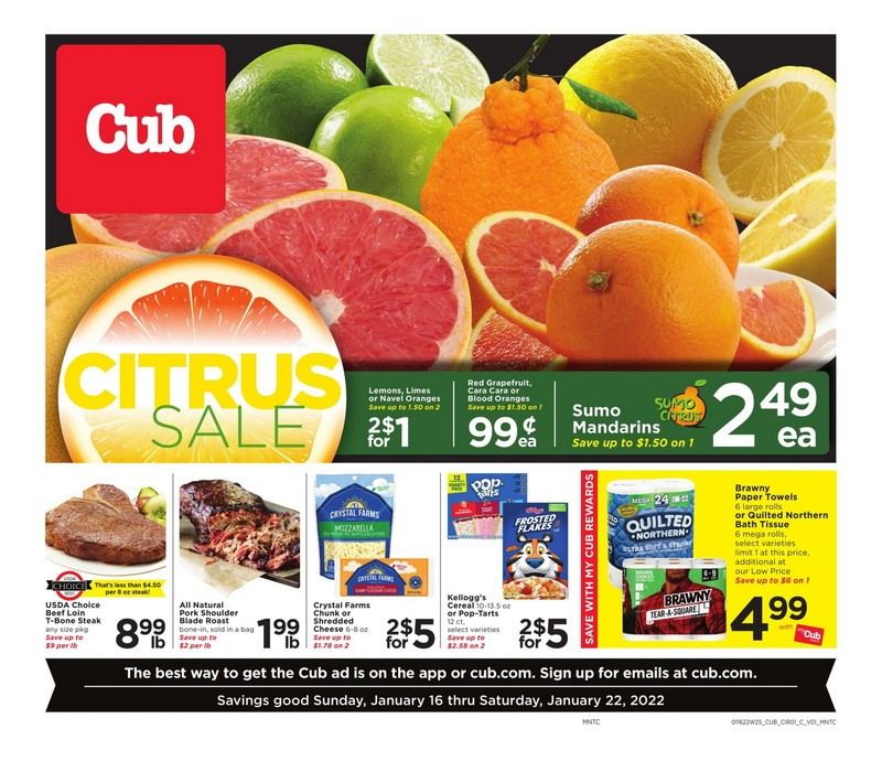 Cub Foods Weekly Ad Jan 16 Jan 22, 2022