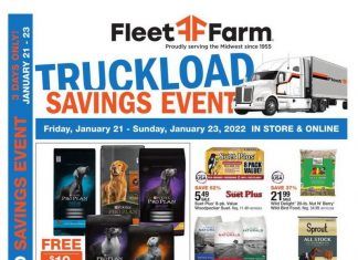 Fleet Farm Truckload Savings Event Jan 21 – Jan 23, 2022