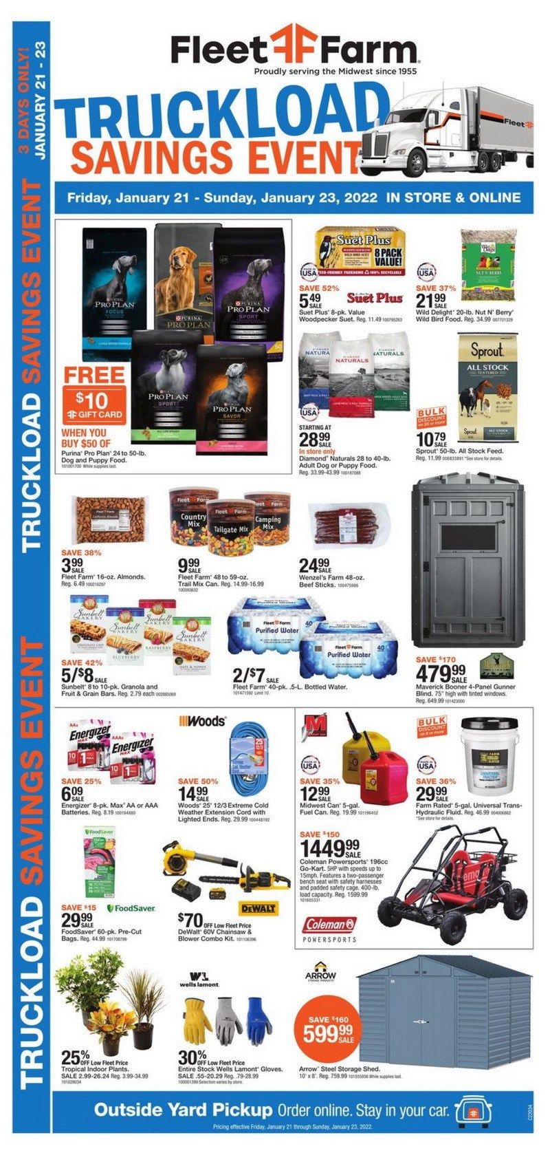 Fleet Farm Truckload Savings Event Jan 21 Jan 23, 2022