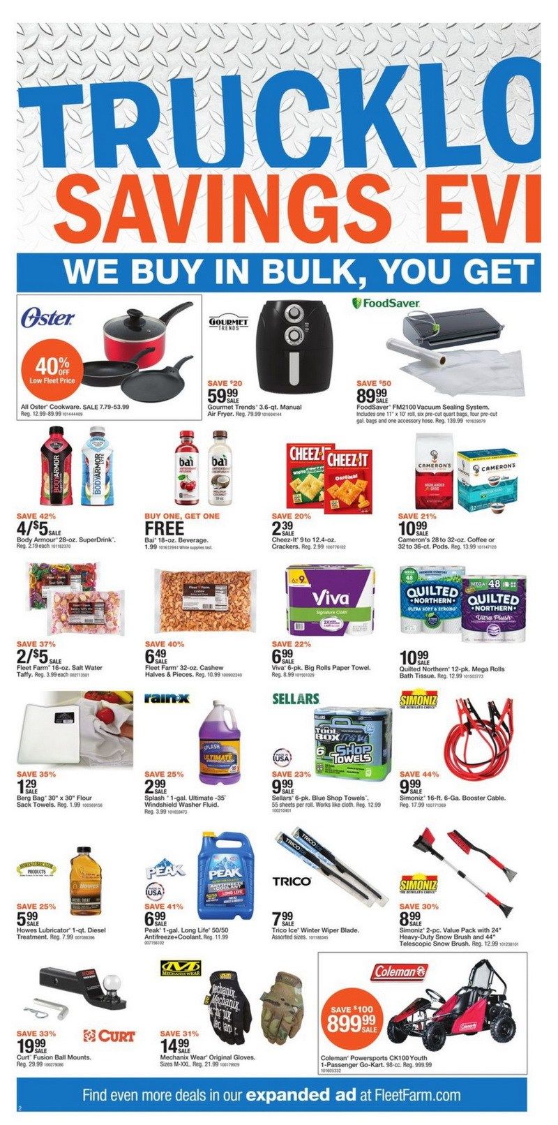 Fleet Farm Truckload Savings Event Jan 21 Jan 23, 2022