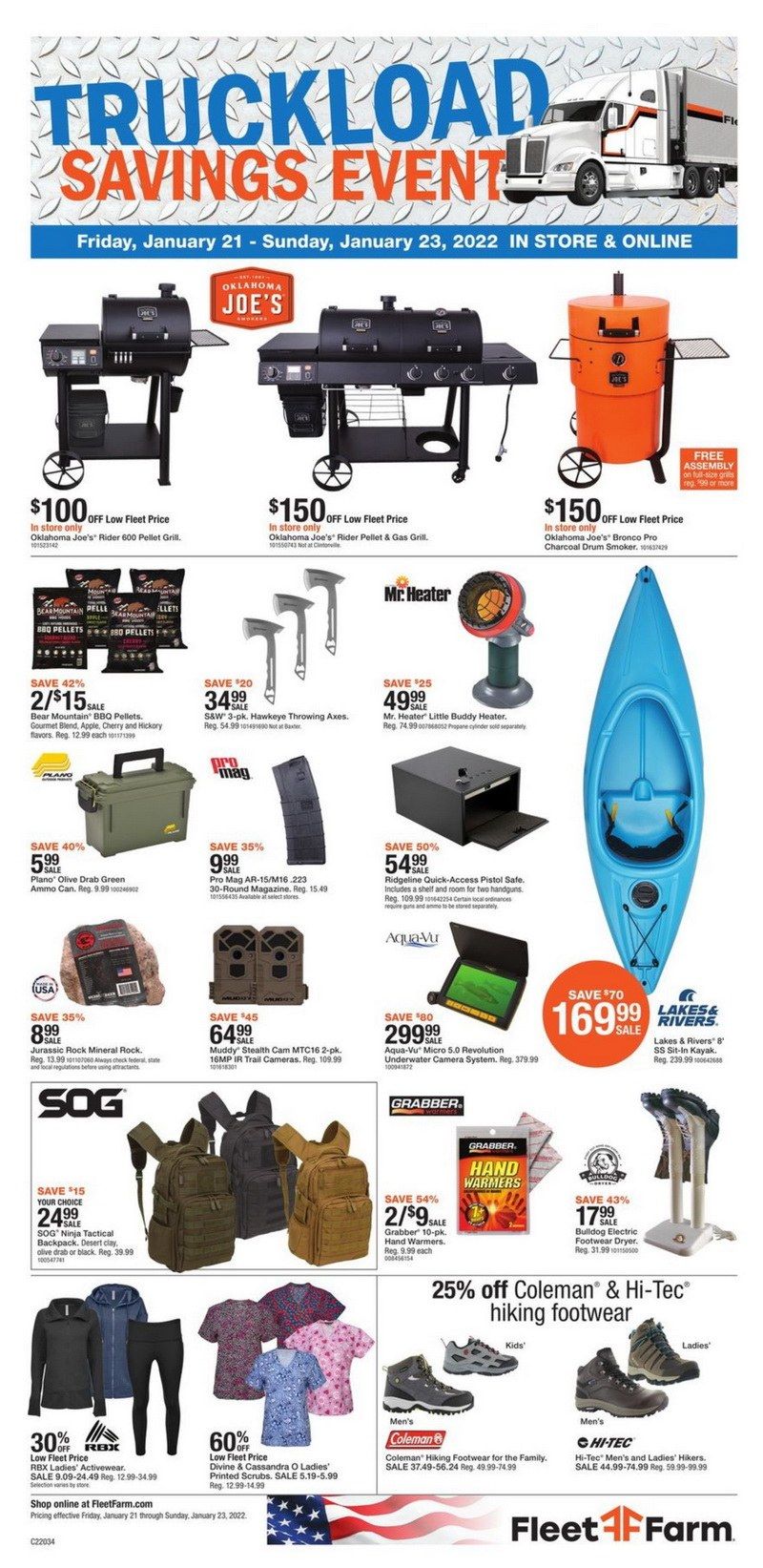 Fleet Farm Truckload Savings Event Jan 21 Jan 23, 2022