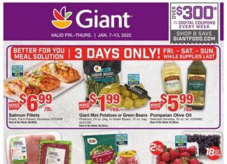 Giant Food Weekly Ad Jan 07 – Jan 13, 2022