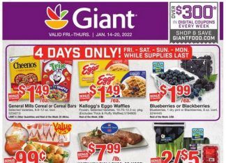 Giant Food Weekly Ad Jan 14 – Jan 20, 2022