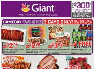 Giant Food Weekly Ad Jan 28 – Feb 03, 2022