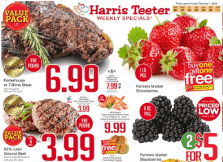 Harris Teeter Weekly Ad Jan 26 – Feb 01, 2022 (New Year Promotion Included)