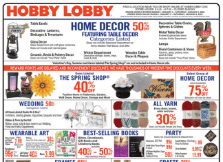 Hobby Lobby Weekly Ad Jan 02 – Jan 08, 2022