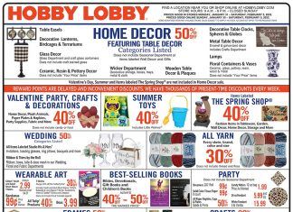 Hobby Lobby Weekly Ad Jan 31 – Feb 05, 2022