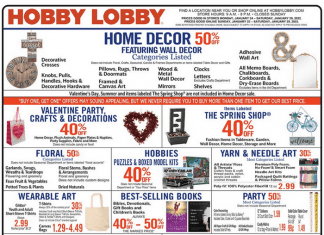 Hobby Lobby Weekly Ad Jan 23 – Jan 29, 2022