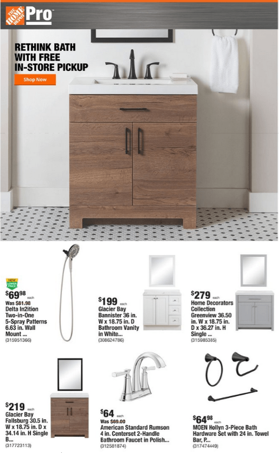 Home Depot Pro Weekly Ad Jan 17 24 2022 - Home Decorators Collection 30 In 3 Piece Vanity Combo Home Depot Pro Weekly Ad Jan 17 24 2022 - Home Decorators Collection 30 In 3 Piece Vanity Combo
