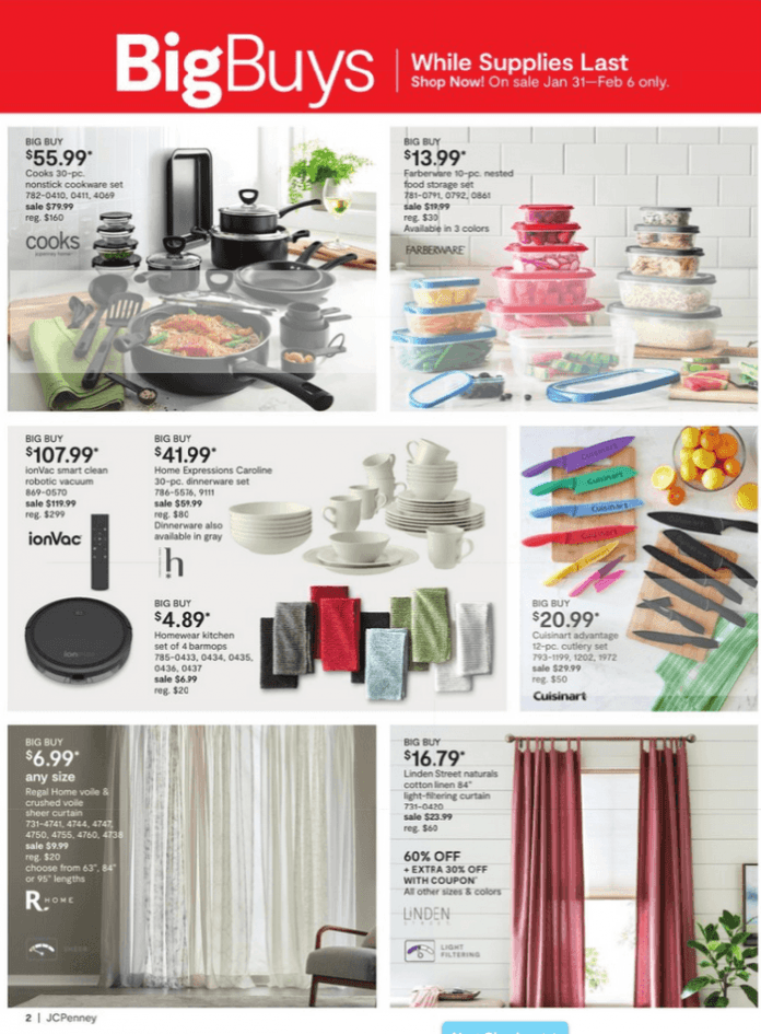 JCPenney President Day Home Sale
