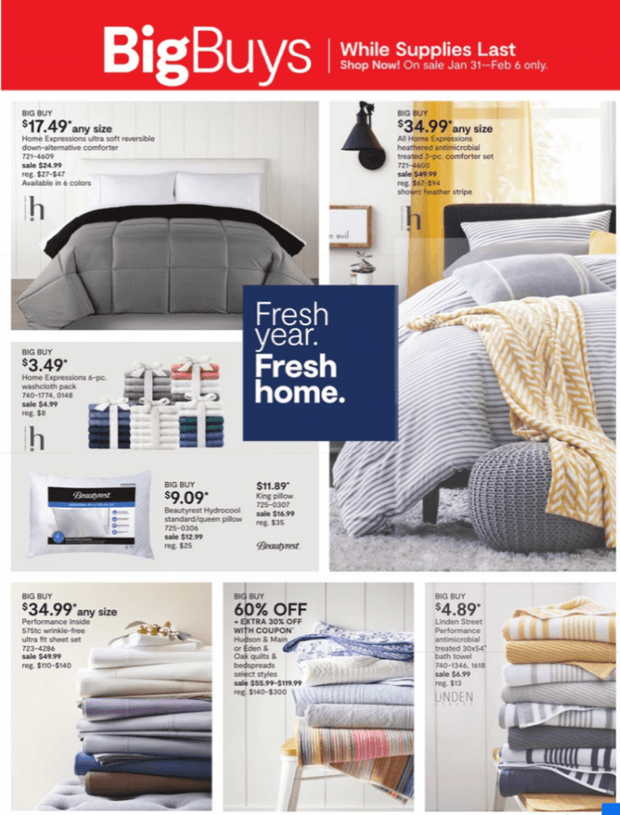 JCPenney President Day Home Sale