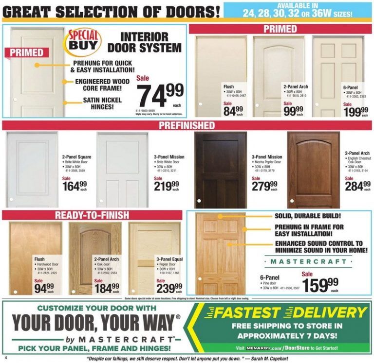 Menards Special Promotion Ad Jan 20 Feb 06, 2022