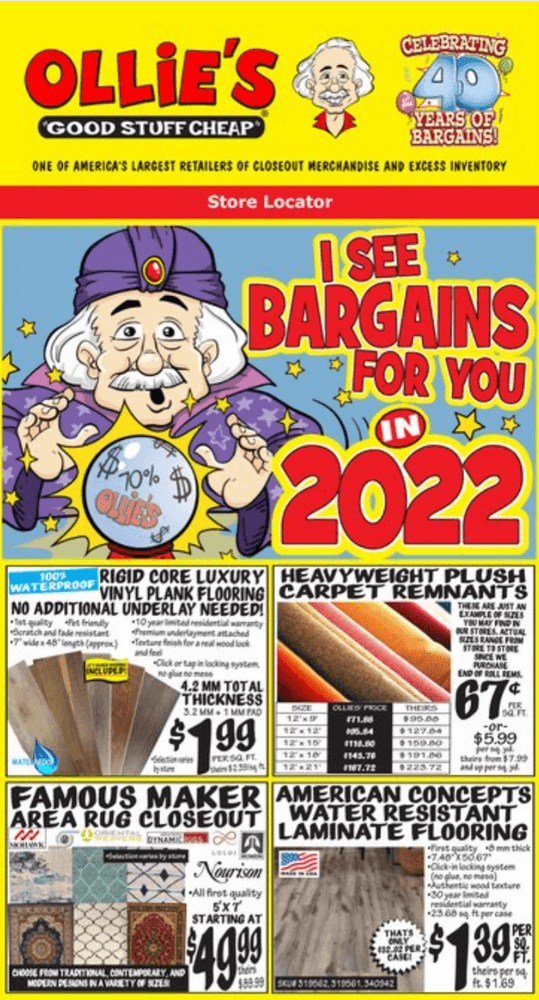 Ollie's Weekly Ad Jan 05 Jan 12, 2022