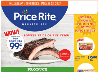 Price Rite Weekly Ad Jan 07 – Jan 13, 2022