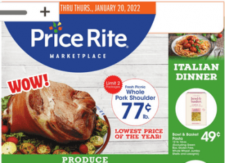 Price Rite Weekly Ad Jan 14 – Jan 20, 2022