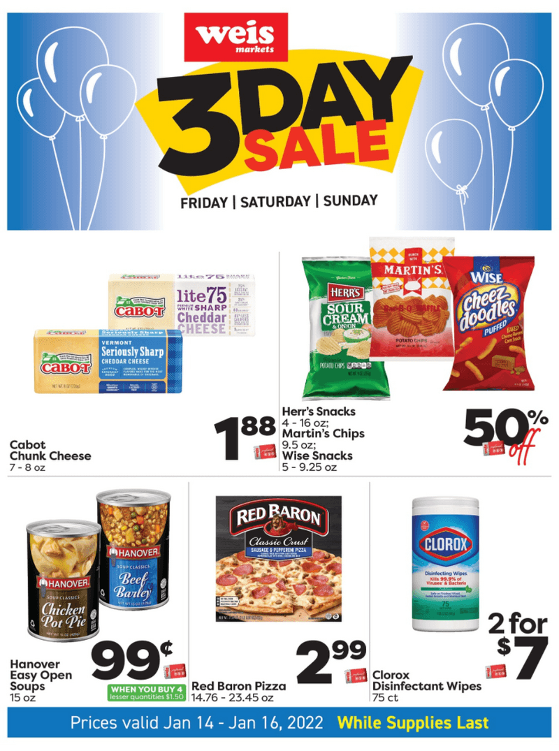 Weis Open On Christmas Day 2022 Weis Markets Three Day Ad Jan 14 – Jan 16, 2022