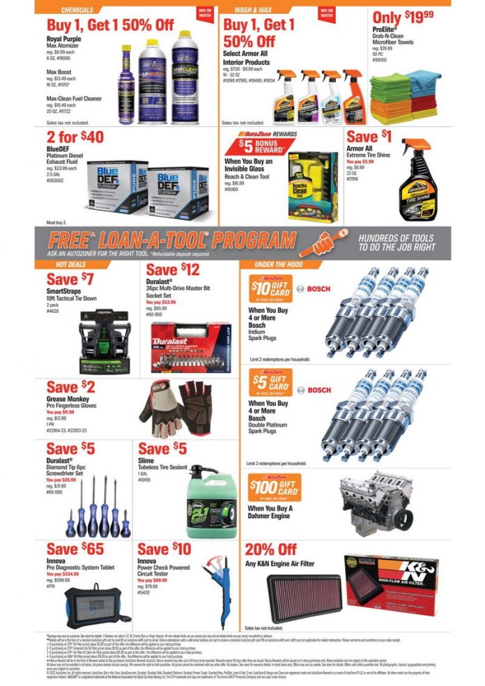 AutoZone Monthly Circular Feb 08 Mar 07, 2022
