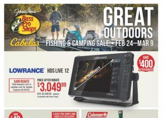Bass Pro Shops Fishing & Camping Sale Feb 24 – Mar 09, 2022