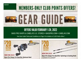 Bass Pro Shops February Gear Guide Feb 01 – Feb 28, 2022