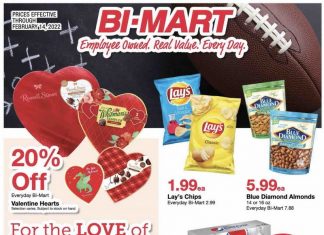 Bi-Mart Weekly Ad Feb 02 – Feb 14, 2022 (Valentine’s Day Promotion Included)