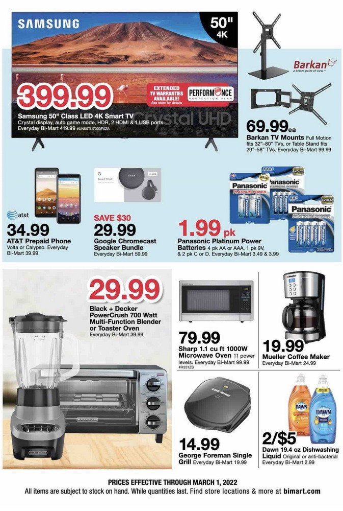 BiMart Weekly Ad Feb 16 Mar 01, 2022