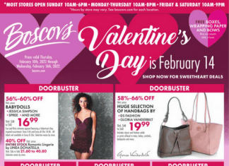 Boscov’s Valentine’s Day Ad Feb 10 – Feb 16, 2022