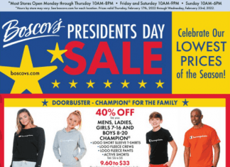 Boscov’s President’s Day Ad Feb 17 – Feb 23, 2022