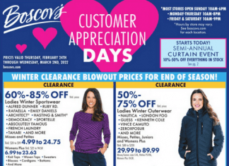 Boscov’s Weekly Ad Feb 24 – Mar 02, 2022
