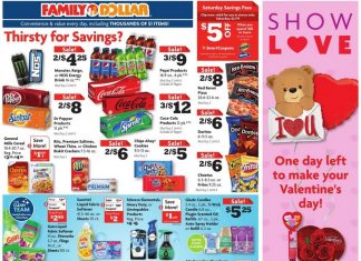 Family Dollar Weekly Ad Feb 13 – Feb 19, 2022 (Valentine’s Day Promotion Included)