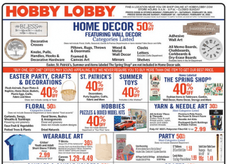 Hobby Lobby Weekly Ad Feb 20 – Feb 26, 2022