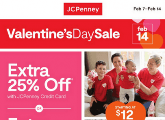 JCPenney Valentine’s Day Sale Feb 07 – Feb 14, 2022