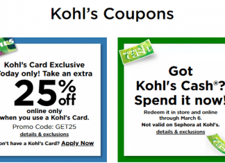 Kohl’s Coupon Sale Until Mar 06, 2022