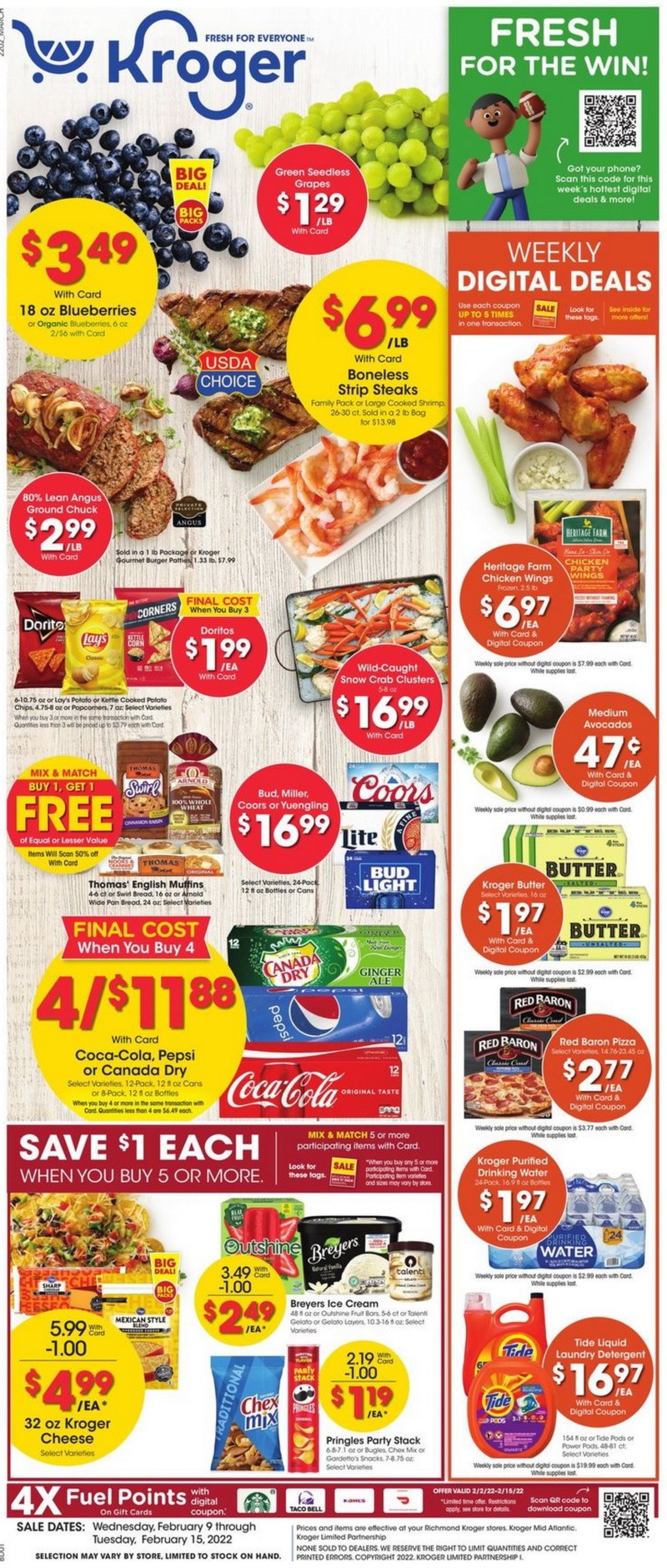 Kroger Weekly Ad Feb 09 – Feb 15, 2022 (Valentine's Day Promotion Included)