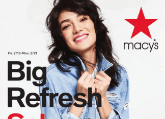 Macy’s President’s Day Big Refersh Sale Feb 18 – Feb 21, 2022