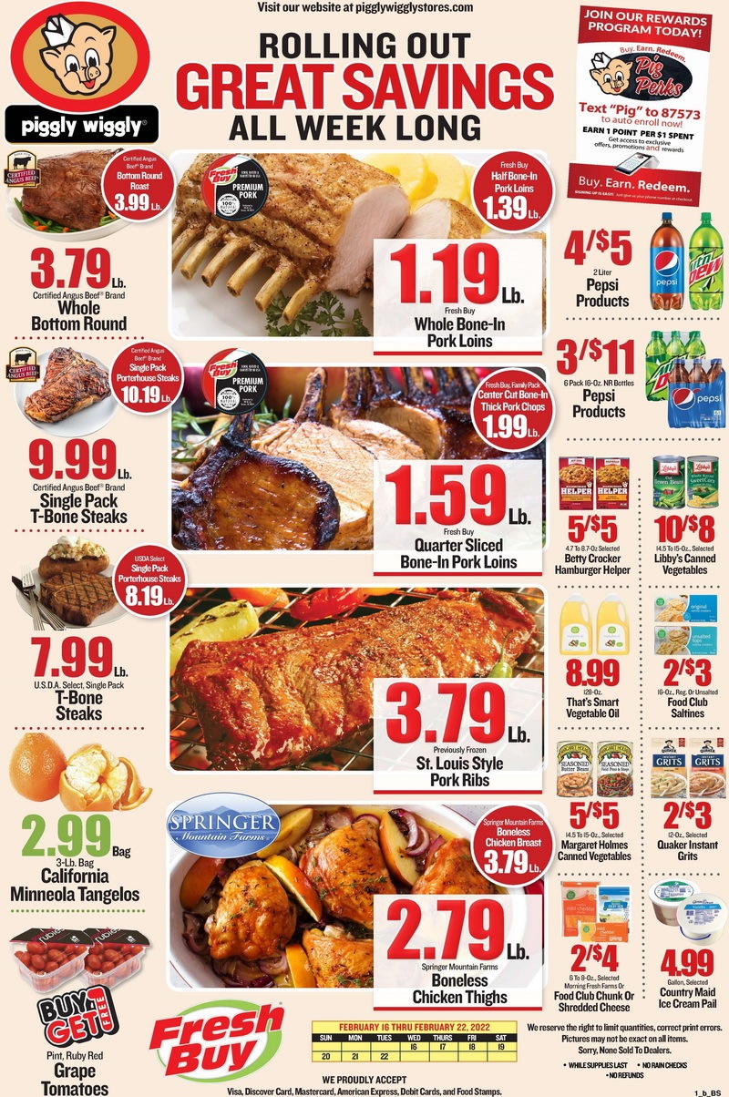 Piggly Wiggly Weekly Ad Feb 16 Feb 22, 2022