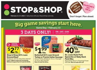 Stop & Shop Weekly Ad Feb 11 – Feb 17, 2022 (Valentine’s Day Promotion Included)